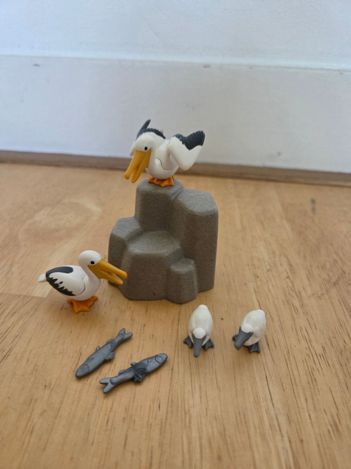 Playmobil 9070 pelikanen met jongen en vissen, Ophalen of Verzenden, Gebruikt, Jongen of Meisje