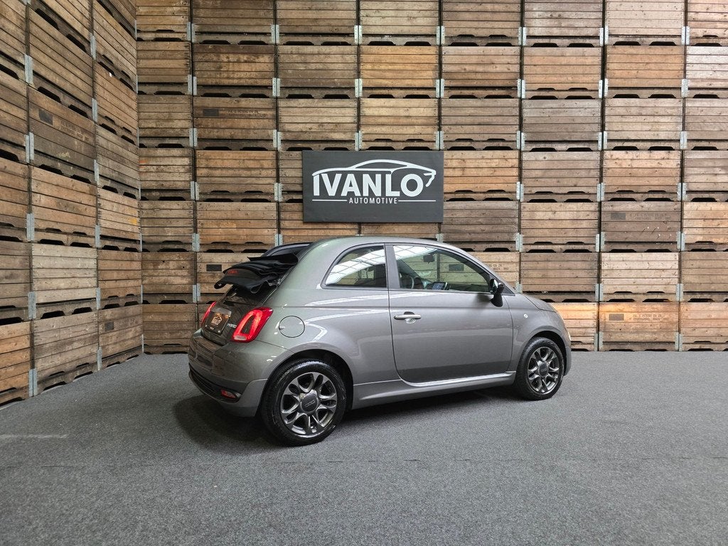 Fiat 500C 1.0 Hybrid Cabrio Sport Audio mistlampen cruise LM, Gebruikt, Zwart, Cabriolet, 4 stoelen