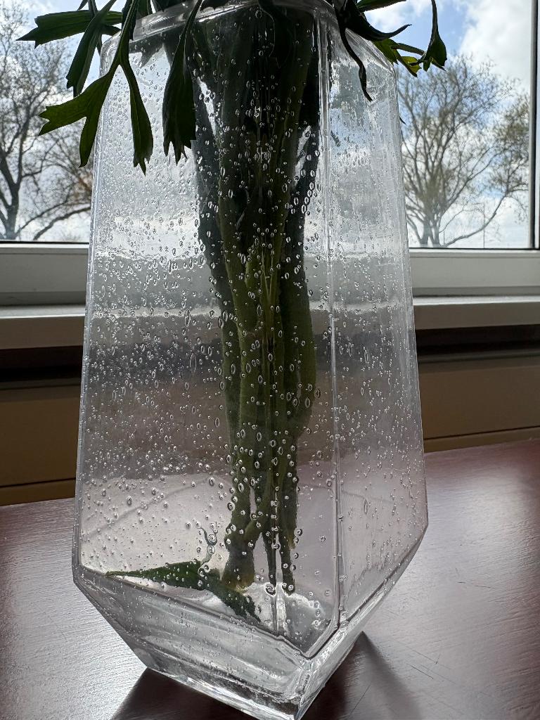 Glazen vaas - geometrisch gevormd, Ophalen, Overige kleuren, Minder dan 50 cm, Glas
