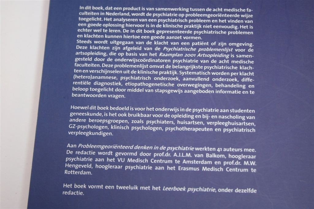 Handboek Psychiatrie — Probleemdenken [Nieuwstaat], Ophalen of Verzenden, Zo goed als nieuw, Ontwikkelingspsychologie