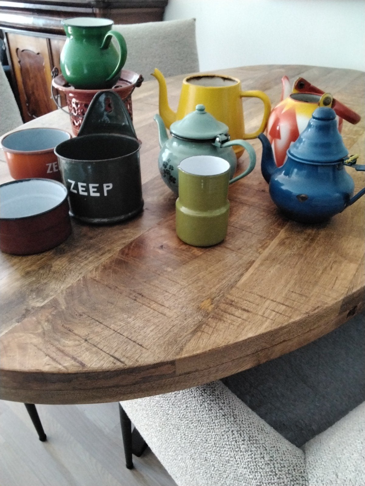 Diverse emaille items - theepotten, kannen en meer, Antiek en Kunst, Ophalen of Verzenden