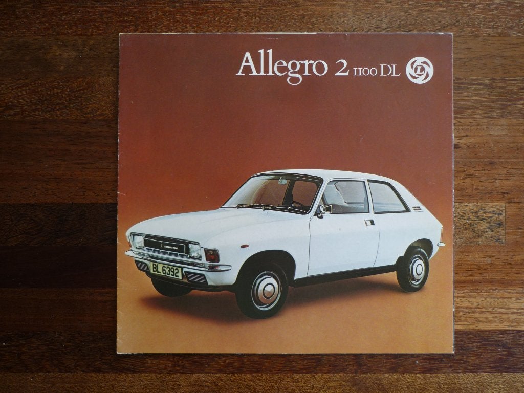 Allegro 2 1100 DL Brochure - Zeldzaam Autoboekje, Onbekend, Nieuw, Ophalen of Verzenden, Overige merken