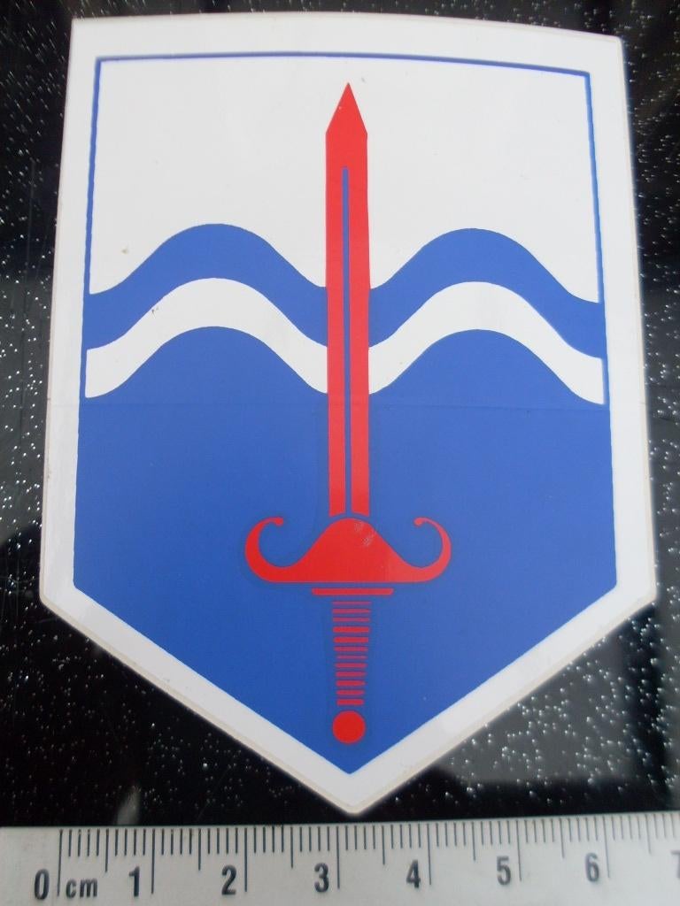 sticker Nationaal Territoriaal Commando (NTC) logo embleem, Verzenden, Zo goed als nieuw, Bedrijf of Vereniging