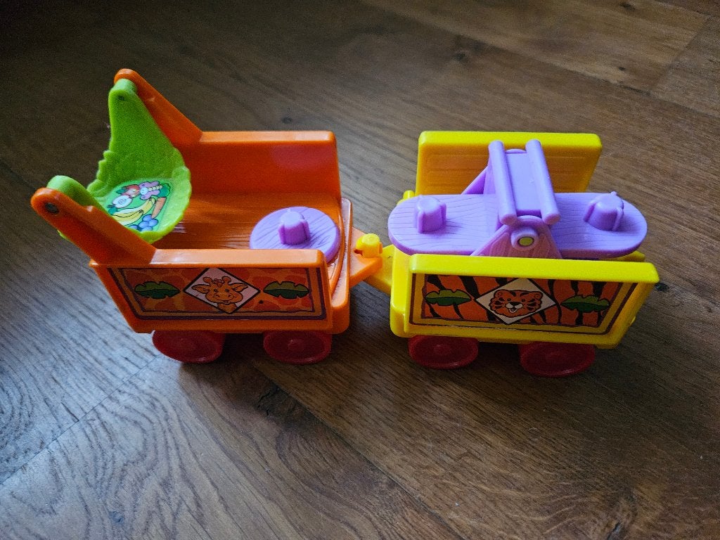 Fisher price train wagons, Ophalen of Verzenden, Gebruikt, Duw- of Trekspeelgoed