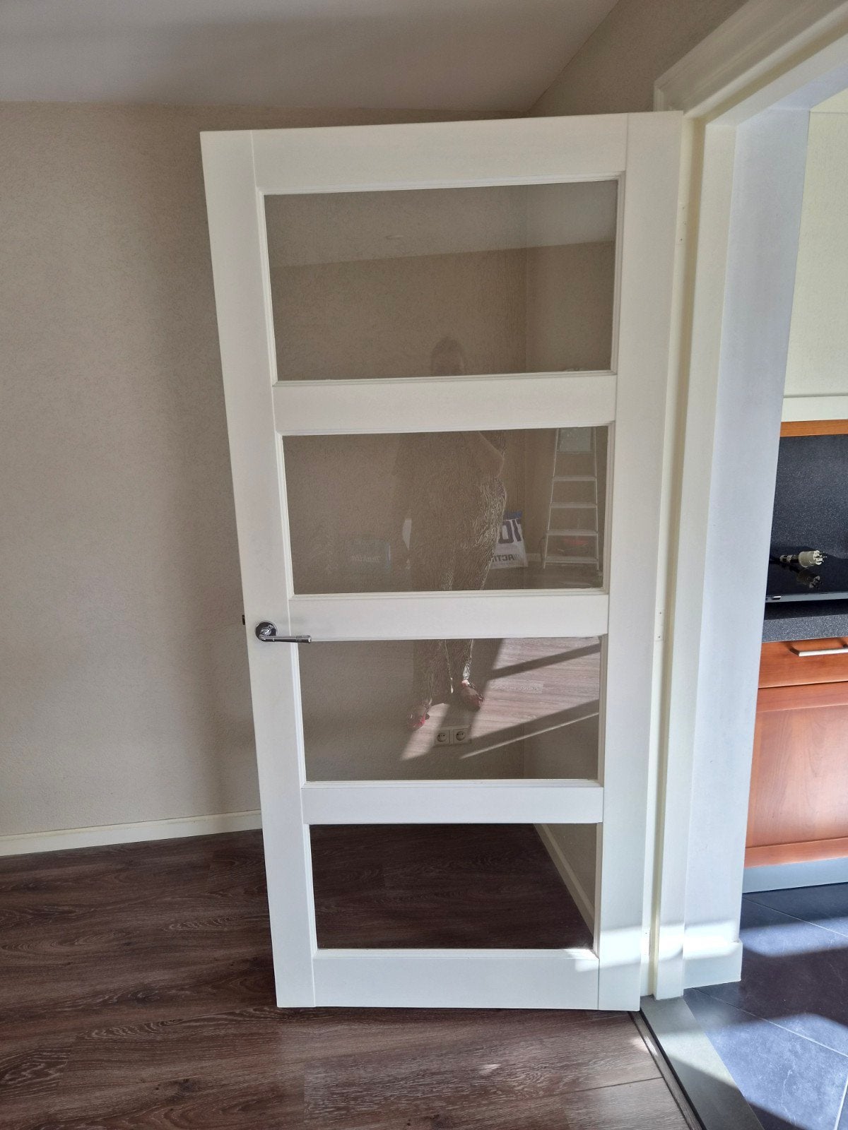 Stompe deur met glas 92x203 cm, Doe-het-zelf en Verbouw, Ophalen