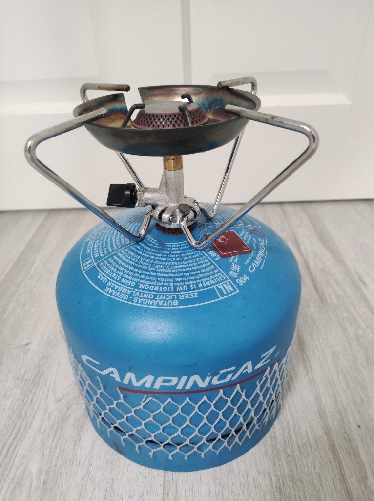 1 pits gasstel voor op een gasfles (zonder gasfles), Ophalen of Verzenden, Gebruikt