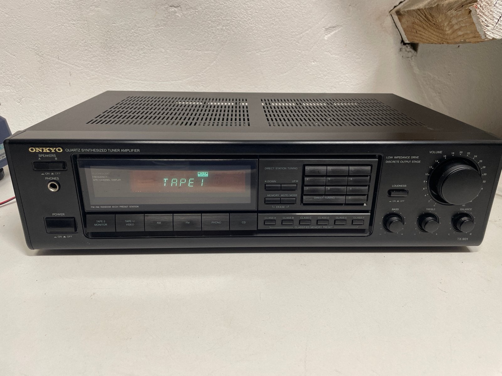 Onkyo TX-901 Quartz Synthesized Tuner Amplifier, Audio, Tv en Foto, Stereo-sets, Zo goed als nieuw, Cassettedeck, Overige merken