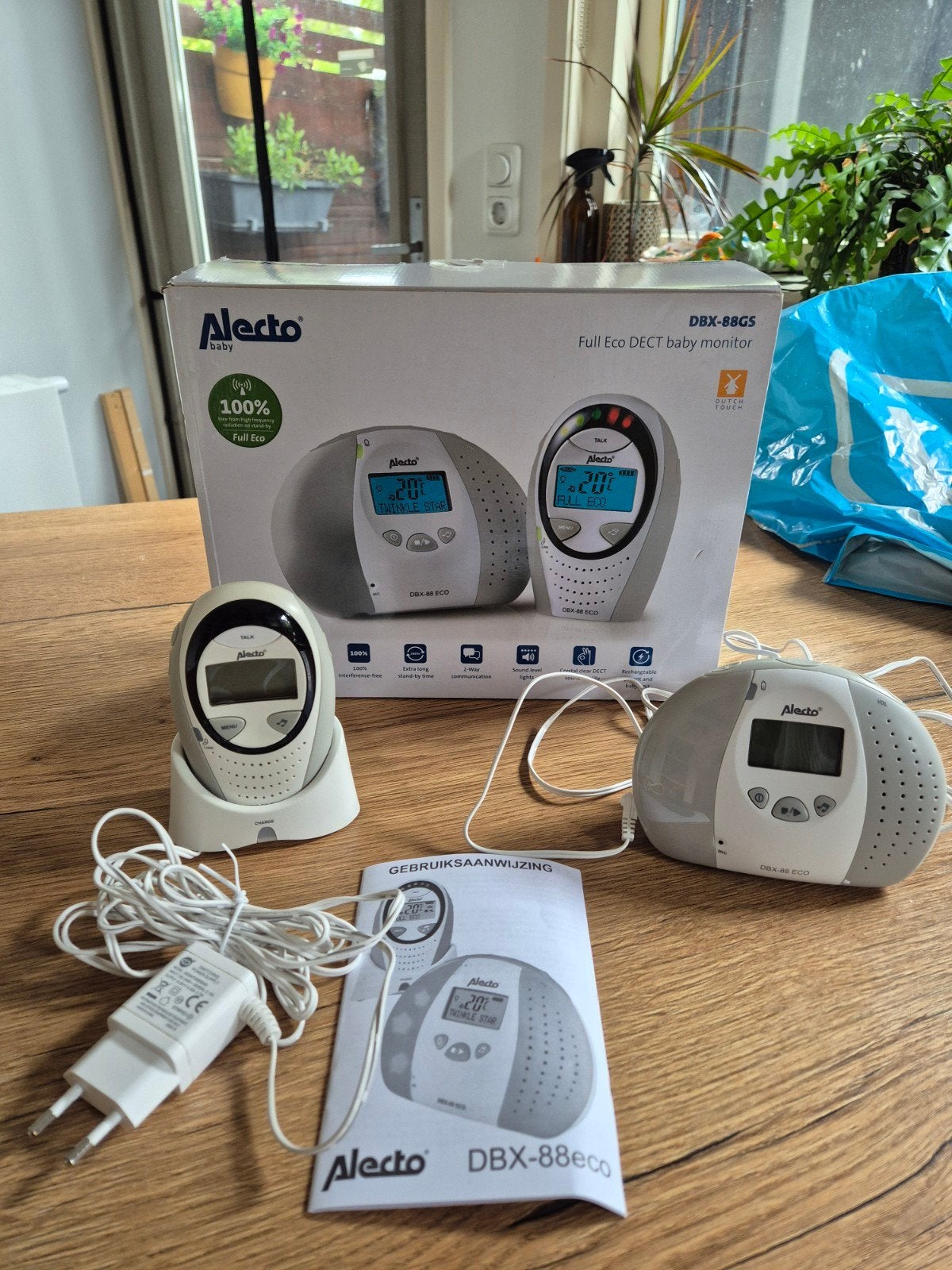 Alecto DBX-88G babyfoon, Kinderen en Baby's, Babyfoons, Ophalen of Verzenden, Zo goed als nieuw, 250 meter of meer, Digitaal
