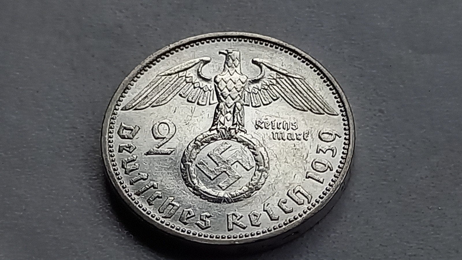 WO2 2 Reichsmark 1939A zilver nazi duitsland, Ophalen of Verzenden, Duitsland, Losse munt, Zilver
