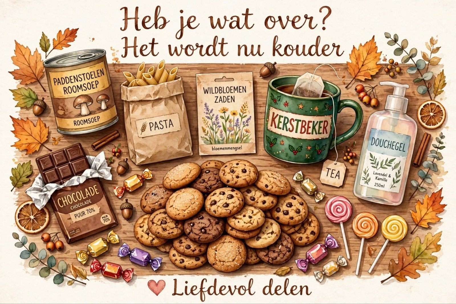 Het wordt kouder,donaties zijn van harte welkom, Ophalen