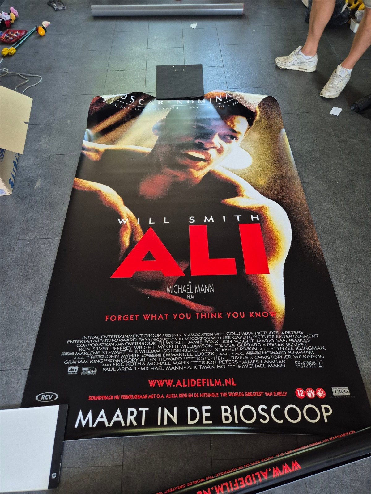 Originele bioscoopfilm banner: Ali en We Were Soldiers, Deurposter of groter, Ophalen of Verzenden, Film en Tv, Rechthoekig Staand
