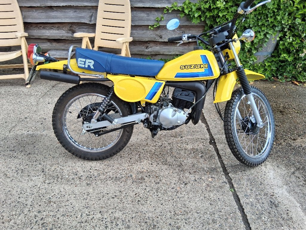 suzuki ts 50, Maximaal 45 km/u, 49 cc, 5 versnellingen, Ophalen