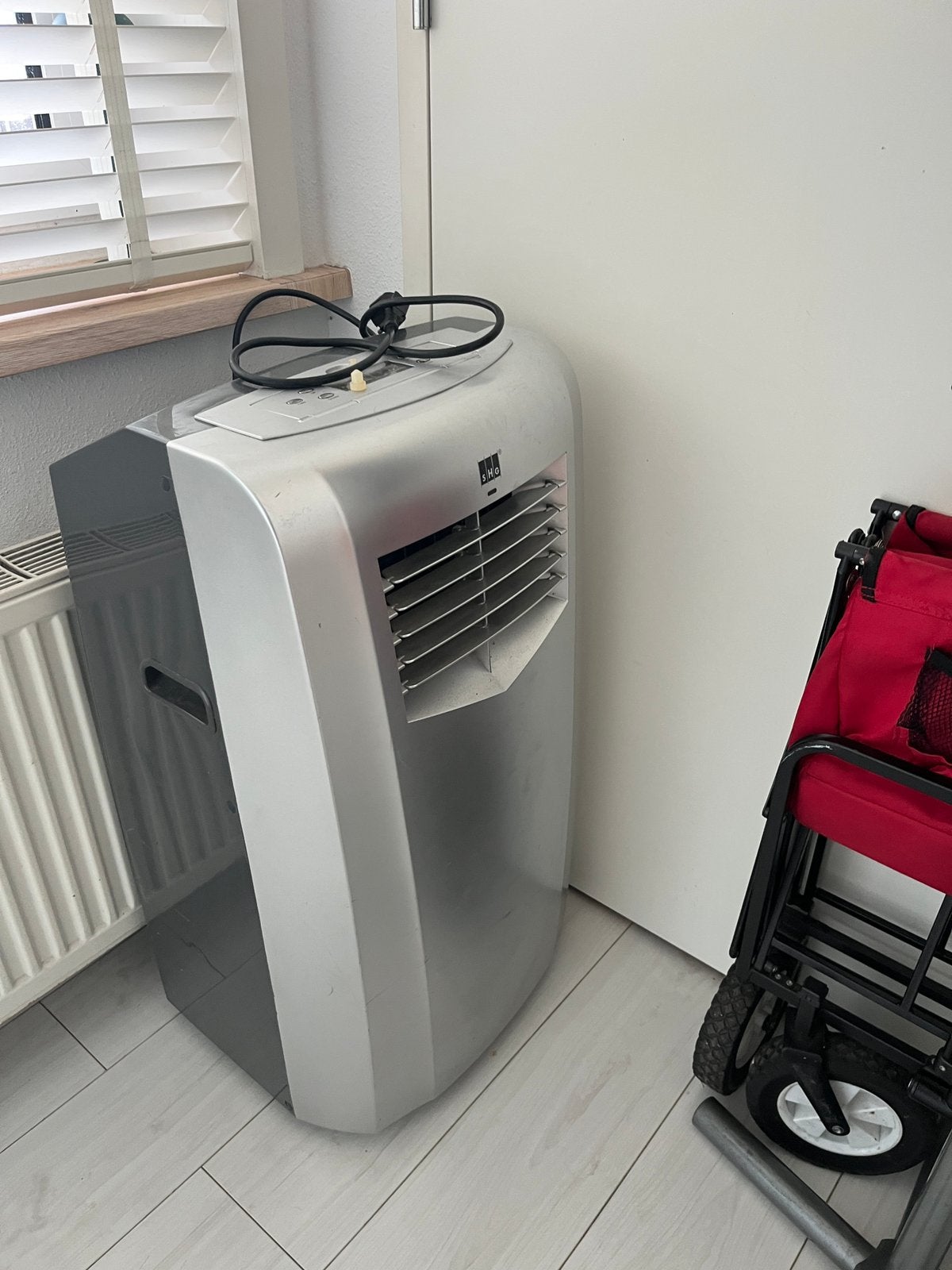 Mobiele airco SHG – krachtige verkoeling – goede staat, Ophalen, Minder dan 60 m³, 3 snelheden of meer, Zo goed als nieuw