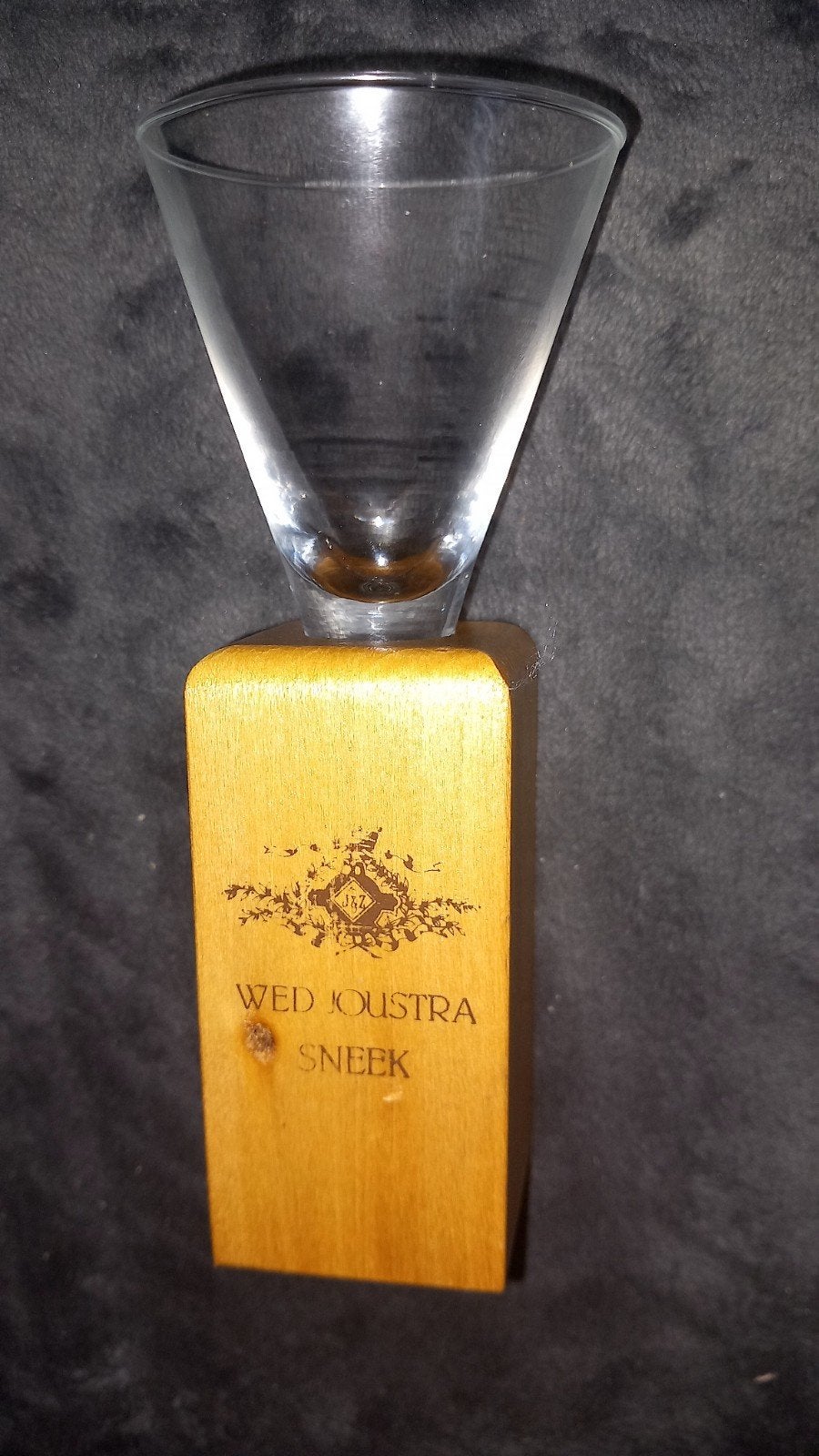 Vintage Weduwe Joustra Sneek Houten Voet '60/'70 Jenever, Ophalen of Verzenden, Zo goed als nieuw, Overige typen