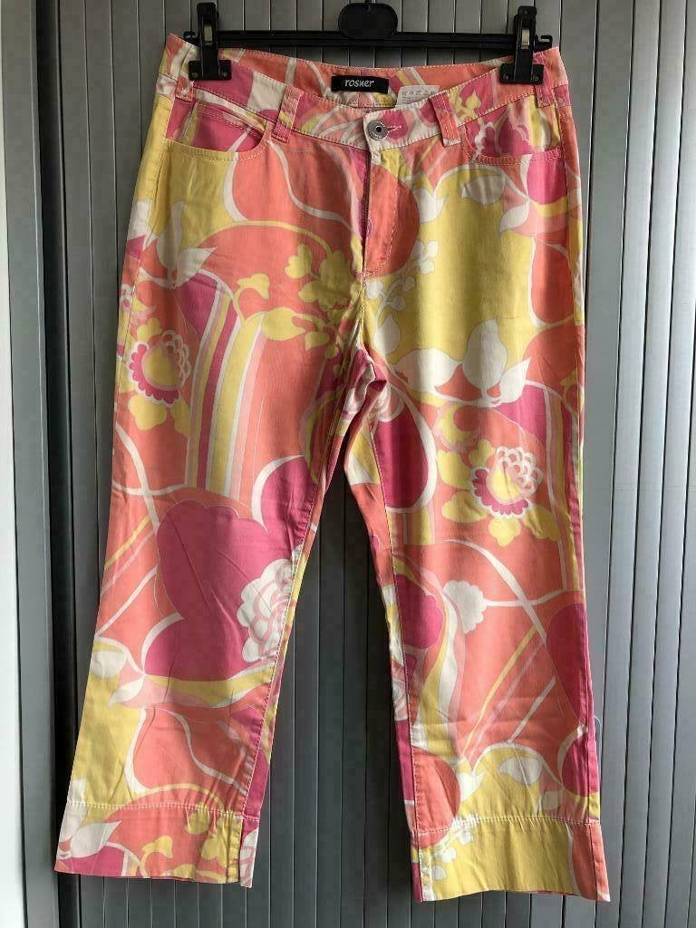 Rosner Bloemenprint Broek - Maat 40, Maat 38/40 (M), Meerkleurig, Ophalen of Verzenden, Zo goed als nieuw