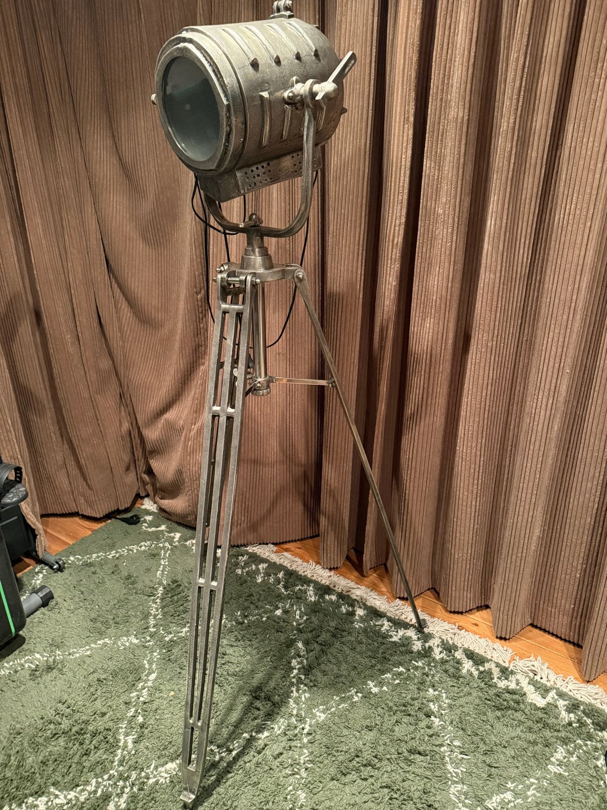 Theater Stijl Staande Metalen Schemerlamp, Ophalen, E27 (groot), Zo goed als nieuw, Metaal