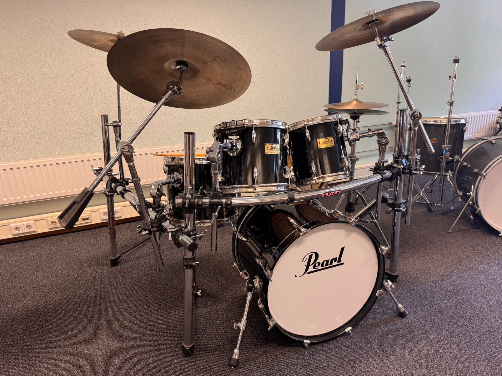 Complete Pearl Masters MBX incl Snare, Hardware en Cymbals, Ophalen, Pearl, Pearl, Pearl