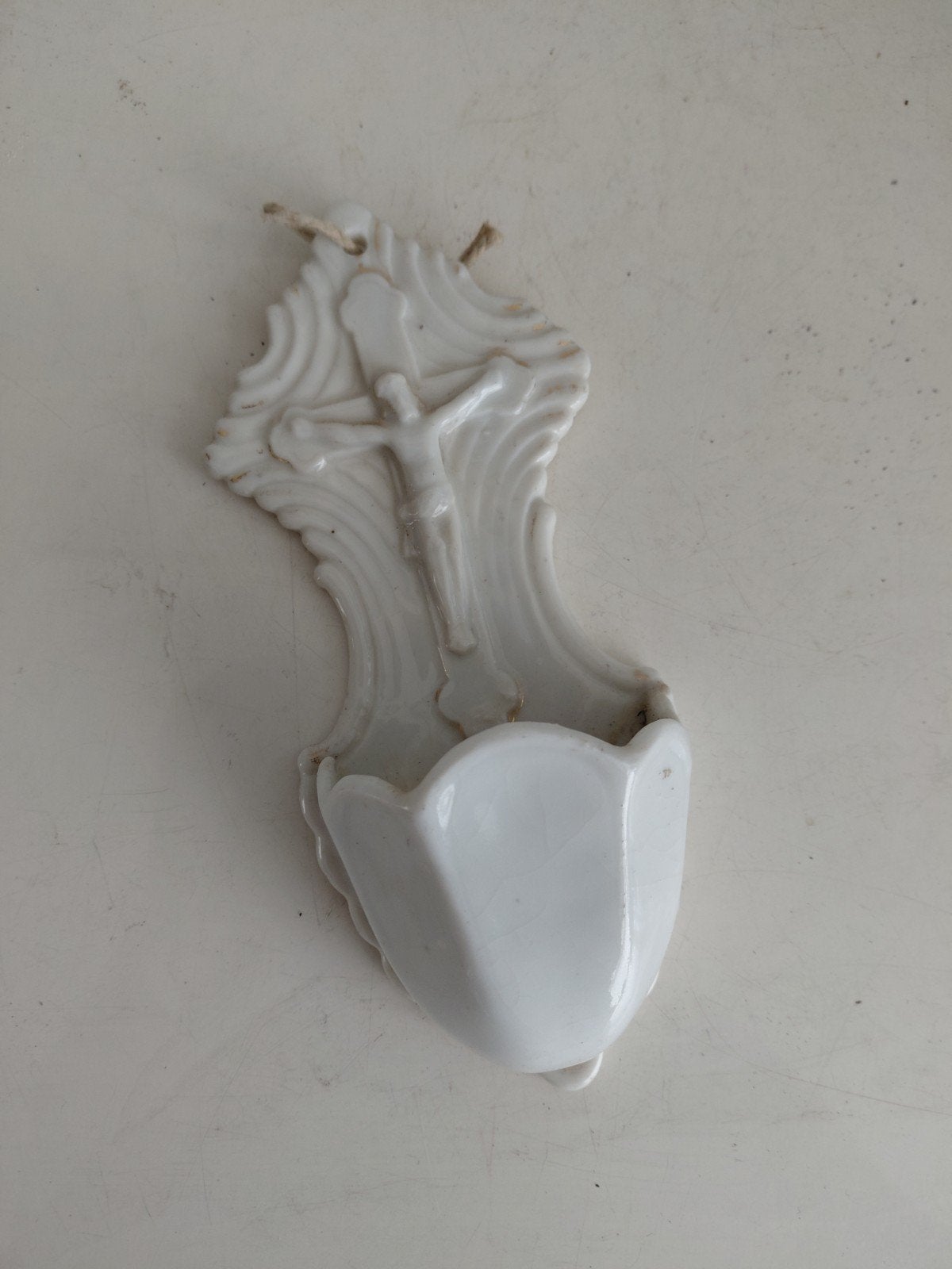 Oud wijwatervat, Ophalen of Verzenden, Gebruikt, Beeld(je)