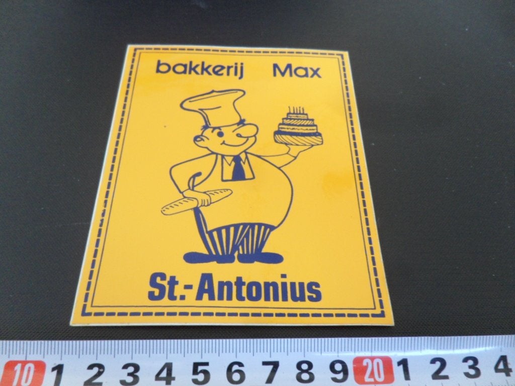 sticker St. Antonius  Bakkerij MAX, Ophalen, Zo goed als nieuw