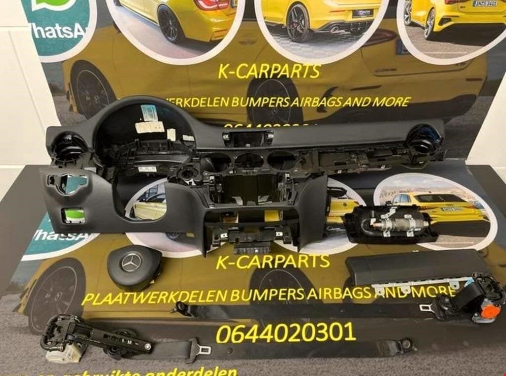 Airbag set Dashboard groen Mercedes A klasse W176, Gebruikt, Mercedes-Benz AG, Mercedes-Benz, Ophalen of Verzenden