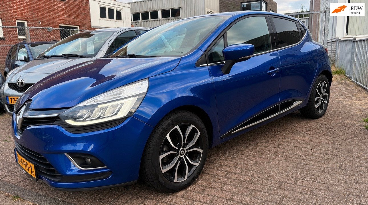Renault Clio 0.9 TCe Intens * LED * LMV *, Auto's, Renault, 898 cc, Gebruikt, Blauw, Leder en Stof