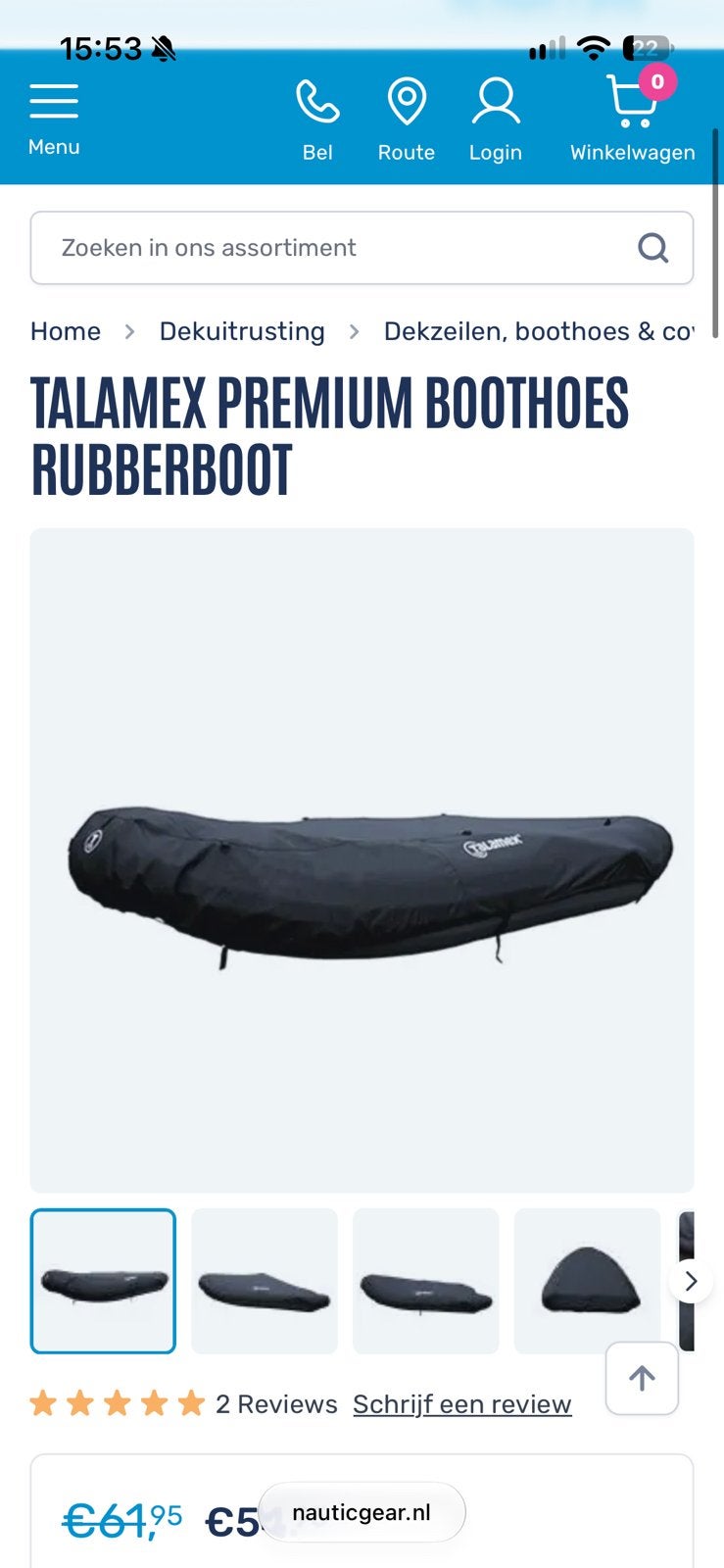 Talamex Premium Boothoes Rubberboot 2,60-2,90, Ophalen, Zo goed als nieuw, Motorboot