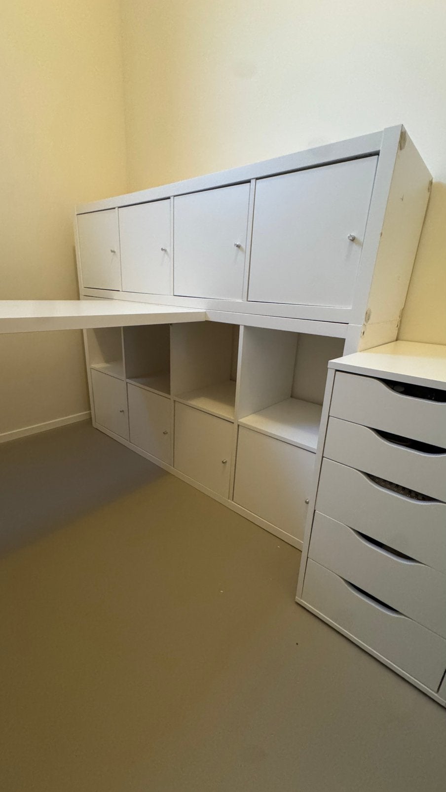 Ikea set - Kallax en bureau, Ophalen, Gebruikt, IKEA, Wit