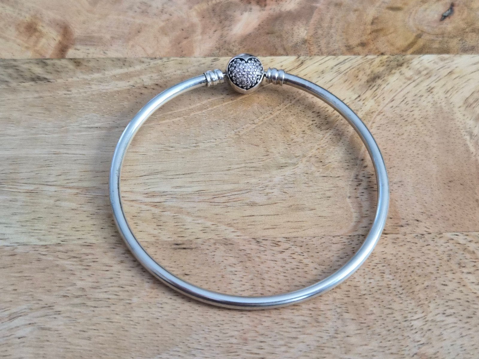 Zgan Originele Pandora Bangle, Sieraden, Tassen en Uiterlijk, Armbanden, Ophalen of Verzenden, Zo goed als nieuw, Zilver, Zilver