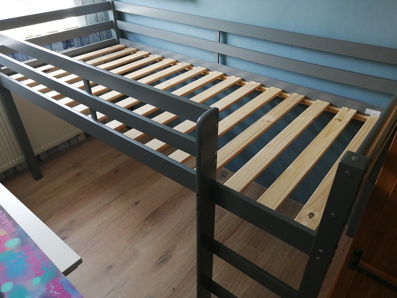 Halfhoogslaper Ties, Ophalen, Eenpersoons, 90 cm, Hoogslaper