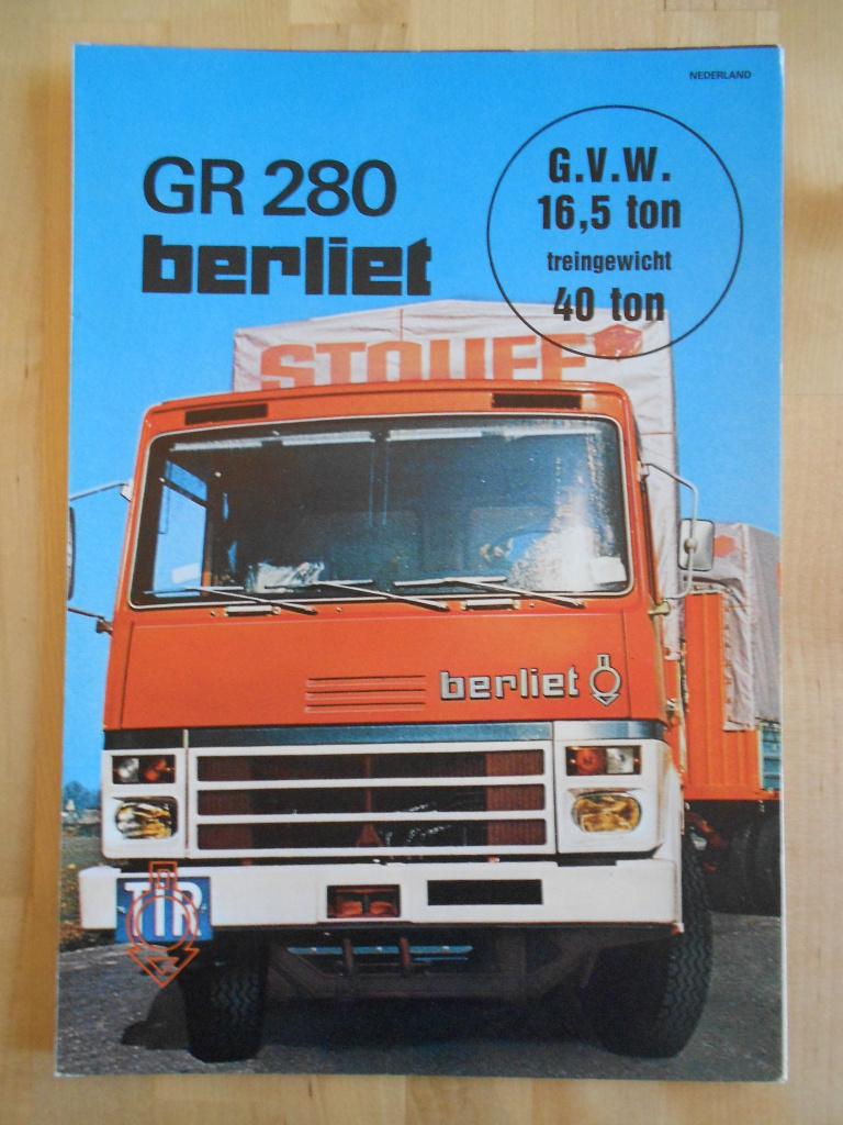 Berliet GR280 Brochure 1976 - GR 280, Berliet, Ophalen of Verzenden, Zo goed als nieuw, Overige merken