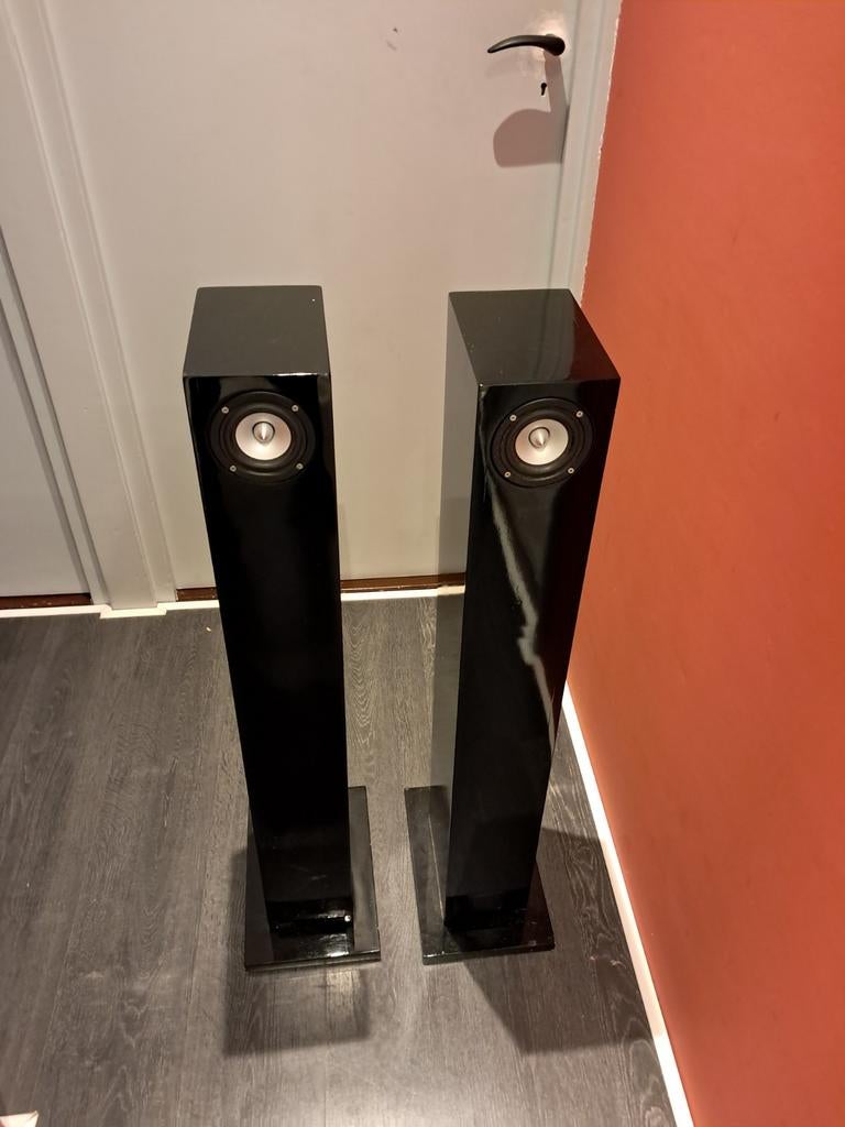 Zelfbouw Luidsprekers - Strak Zwart Design, Gebruikt, 60 tot 120 watt, Front, Rear of Stereo speakers, Ophalen