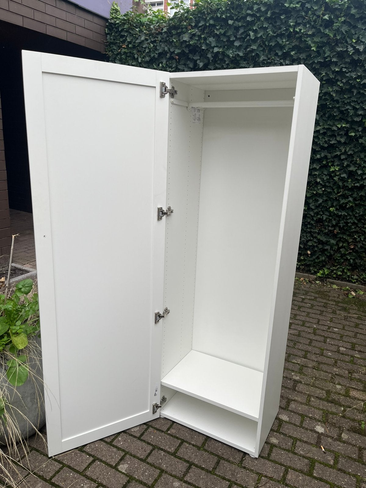 Witte Ikea PLATSA kast met SANNIDAL deur 60x40x180, Ophalen, Met deur(en), Gebruikt, 50 tot 100 cm