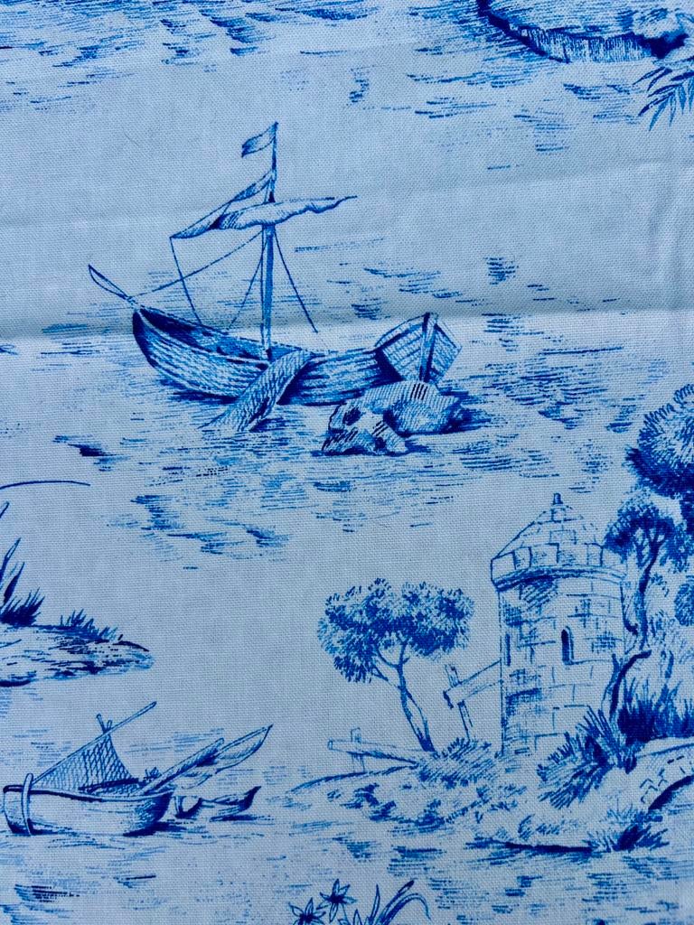 Mooie lap toile de jouy, 120 cm of meer, Ophalen of Verzenden, Zo goed als nieuw, Katoen