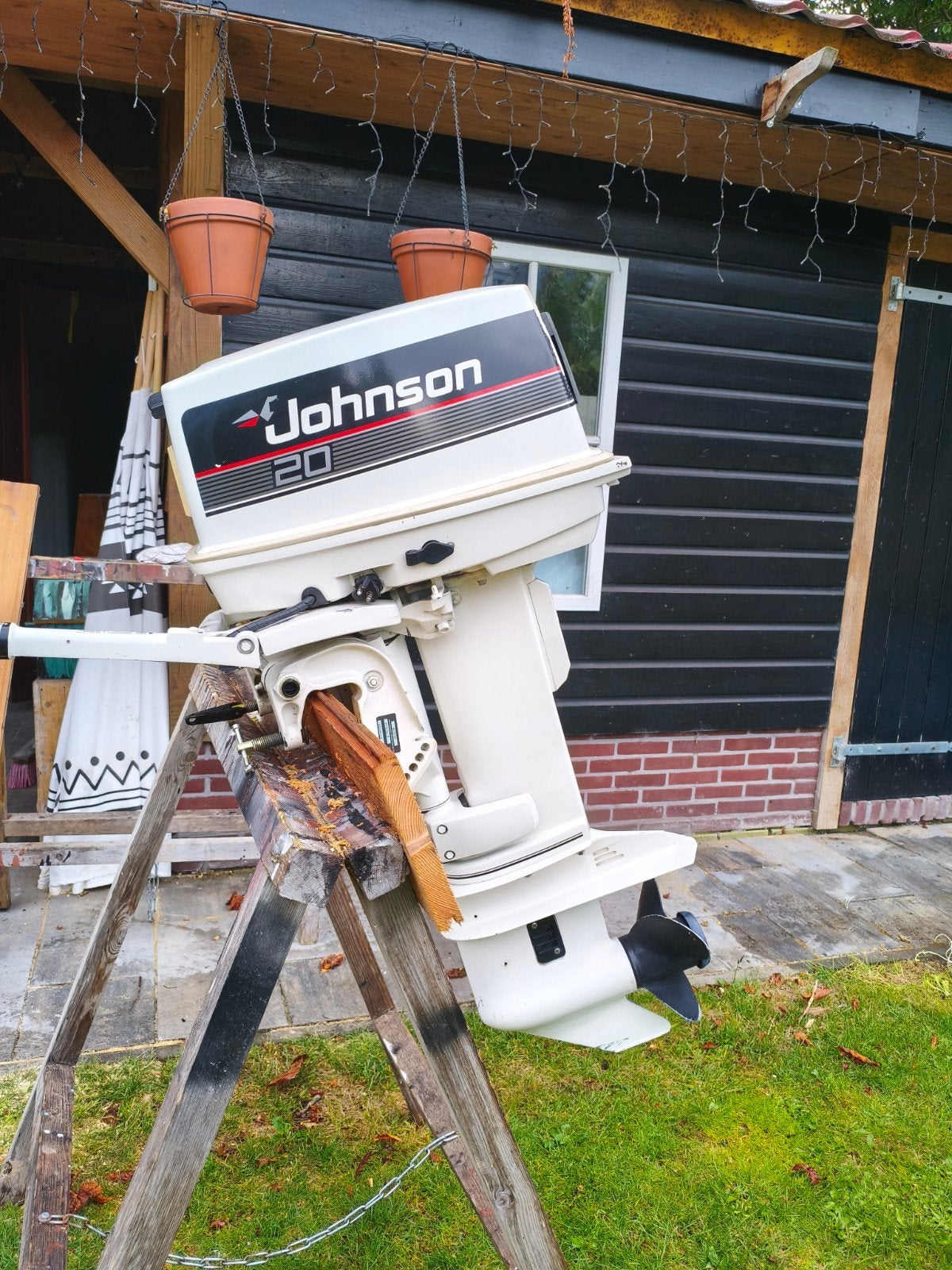 Johnson 20pk kortstaart buitenboordmotor, Ophalen, Gebruikt, Benzine, 10 tot 30 pk