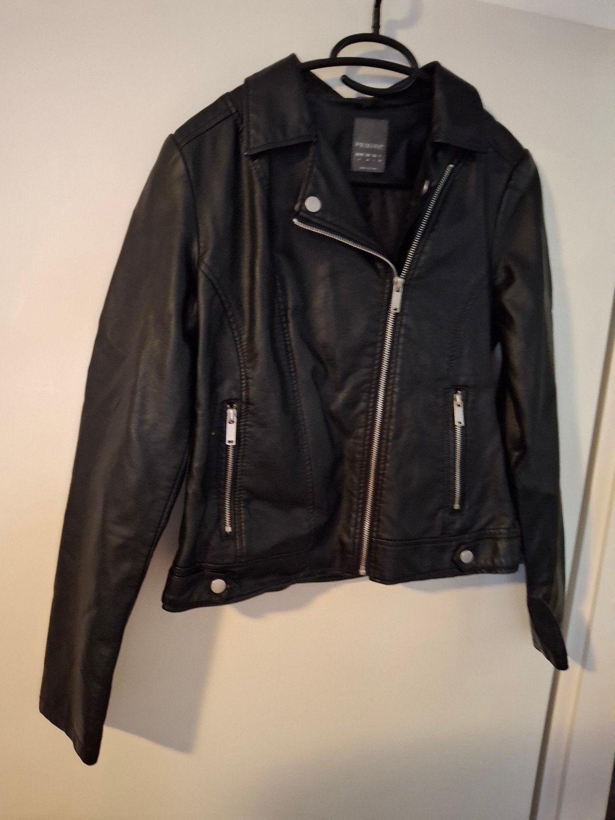 Leren jas mt 34, Primark, Zwart, Ophalen of Verzenden, Zo goed als nieuw