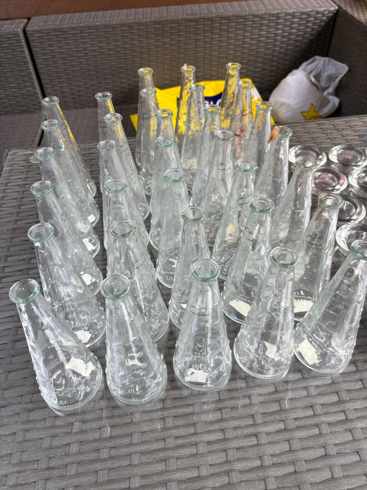 Ikea vaasjes, 33 stuks, Geschikt voor 1-3 bloemen, Huis en Inrichting, Woonaccessoires | Vazen, Ophalen, Transparant, Met patroon/structuur