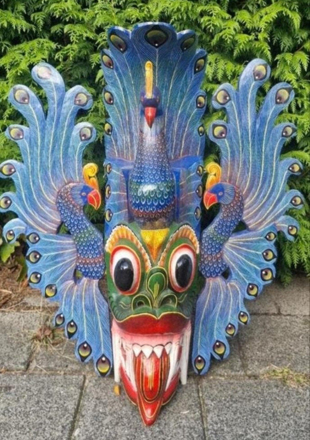PAUWENMASKER 95 CM HOOG !, Ophalen