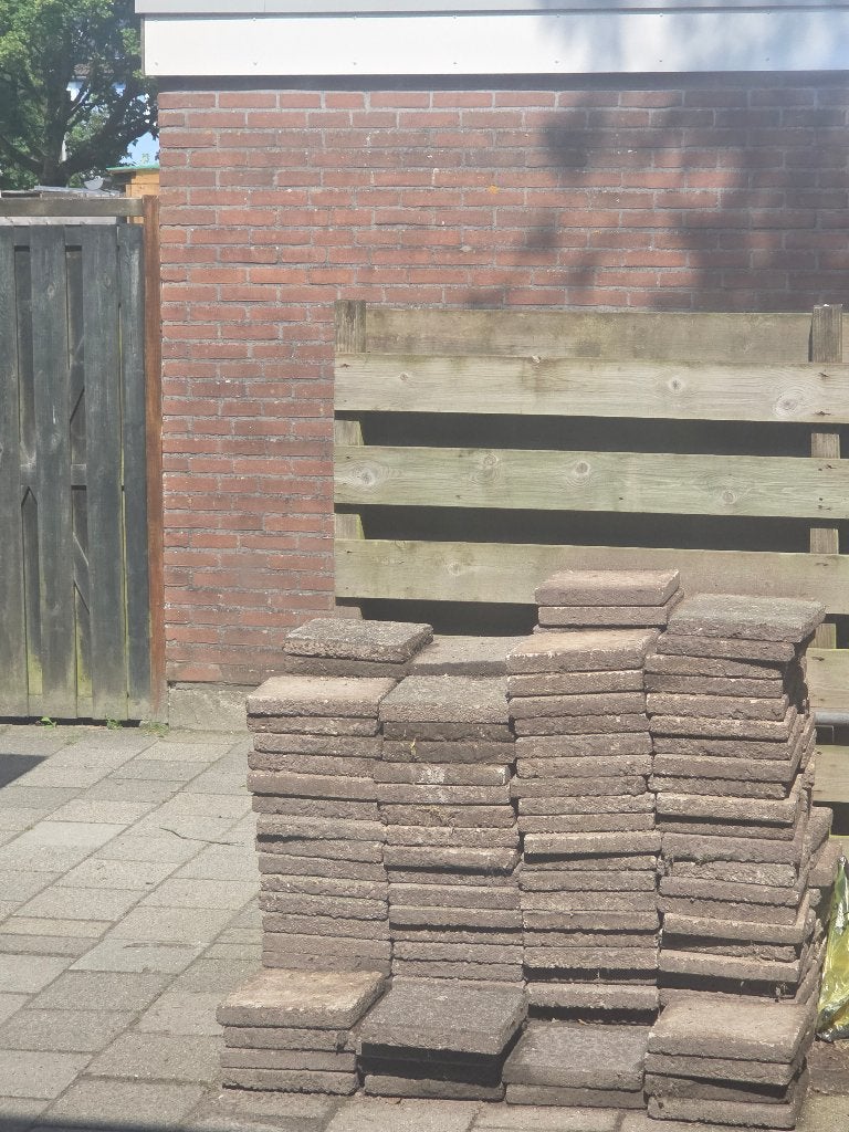 Tuintegels 30x30 ongeveer 170stuks, Ophalen, Gebruikt, Beton, Terrastegels