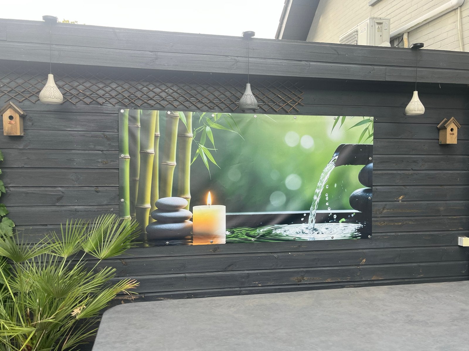 Tuinposter Zen Bamboe en Water - Buitenposter, Ophalen of Verzenden, Nieuw
