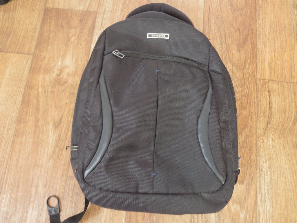 zwarte Rugtas met laptopvak van Samsonite., Sieraden, Tassen en Uiterlijk, Tassen | Rugtassen, Gebruikt, 25 tot 40 cm, Ophalen of Verzenden