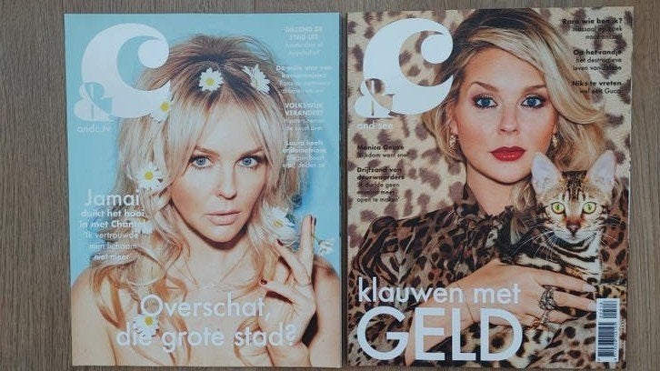 Twee magazines van Chantal Janzen - AndC, Ophalen of Verzenden, Zo goed als nieuw, Glossy