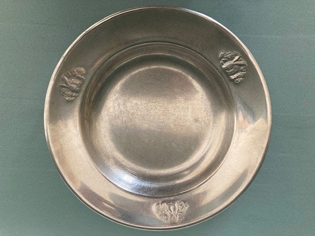 Verzilverd papbordje haas / konijn brocante antiek, Ophalen of Verzenden