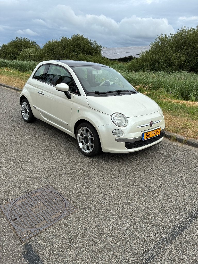 Fiat 500 0.9 Twinair 2011 nieuwe airco panoramadak parelmoer, Auto's, Voorwielaandrijving, 31 €/maand, 905 kg, Handgeschakeld
