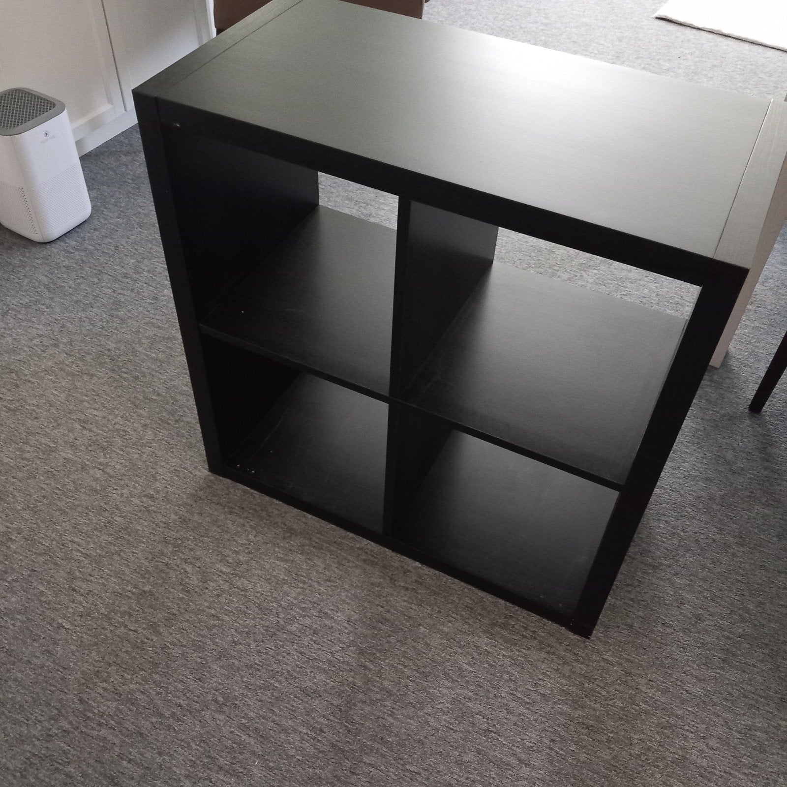 IKEA Kallax kast 77x77x39 cm - Zwartbruin, onbeschadigd, Met plank(en), Zo goed als nieuw, Minder dan 100 cm, 25 tot 50 cm