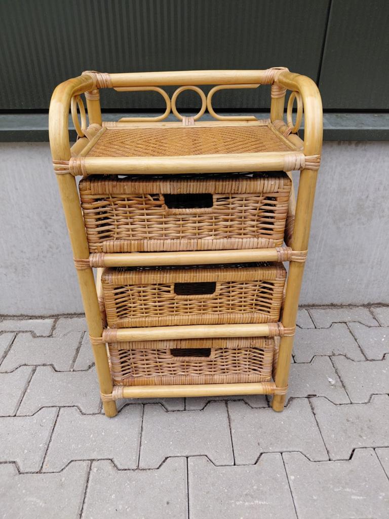 Rieten  kastje, Huis en Inrichting, Kasten | Ladekasten, Ophalen, 25 tot 50 cm, 50 tot 100 cm, Minder dan 100 cm