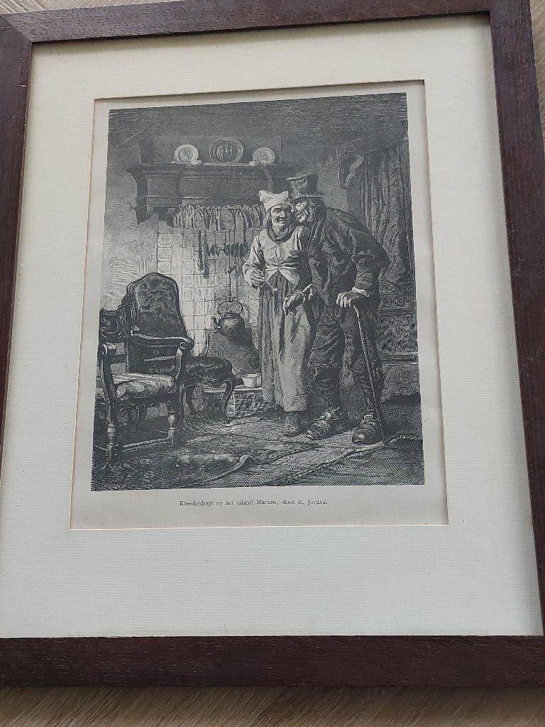 Schilderij R. Jordan klederdracht Marken, Ophalen of Verzenden