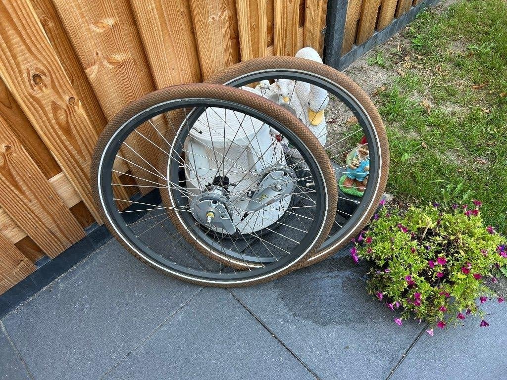 Set Wielen 28 inch achterwiel 3 NEXUS versne. rollerbrake, Wiel, Gebruikt, Shimano Nexus 3 versnellingen, Ophalen of Verzenden