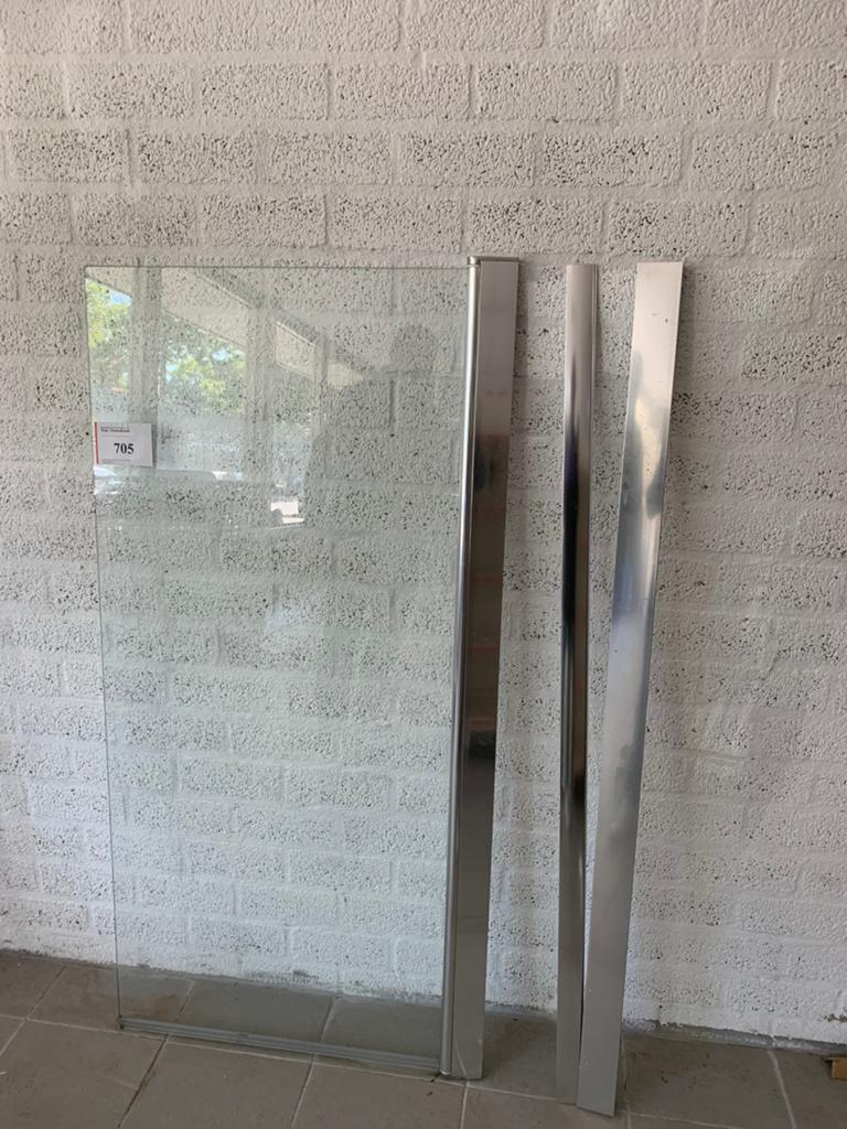 Bad wand chroom, Gevelraam of Ruit, 80 tot 120 cm, Nieuw, Veiligheidsglas