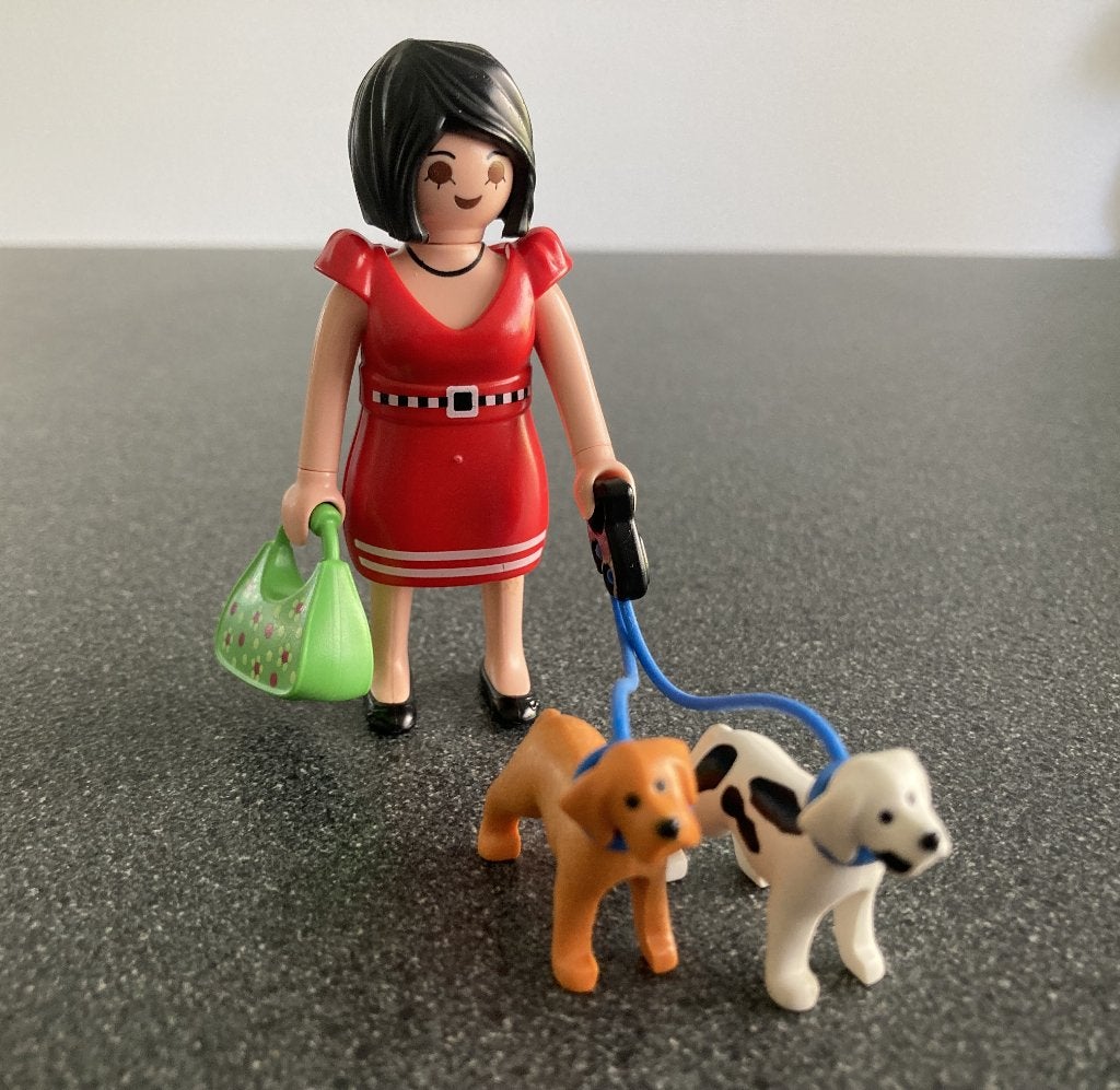 Playmobil 5490 City Life vrouw met puppy’s compleet, Kinderen en Baby's, Speelgoed | Playmobil, Ophalen of Verzenden, Zo goed als nieuw