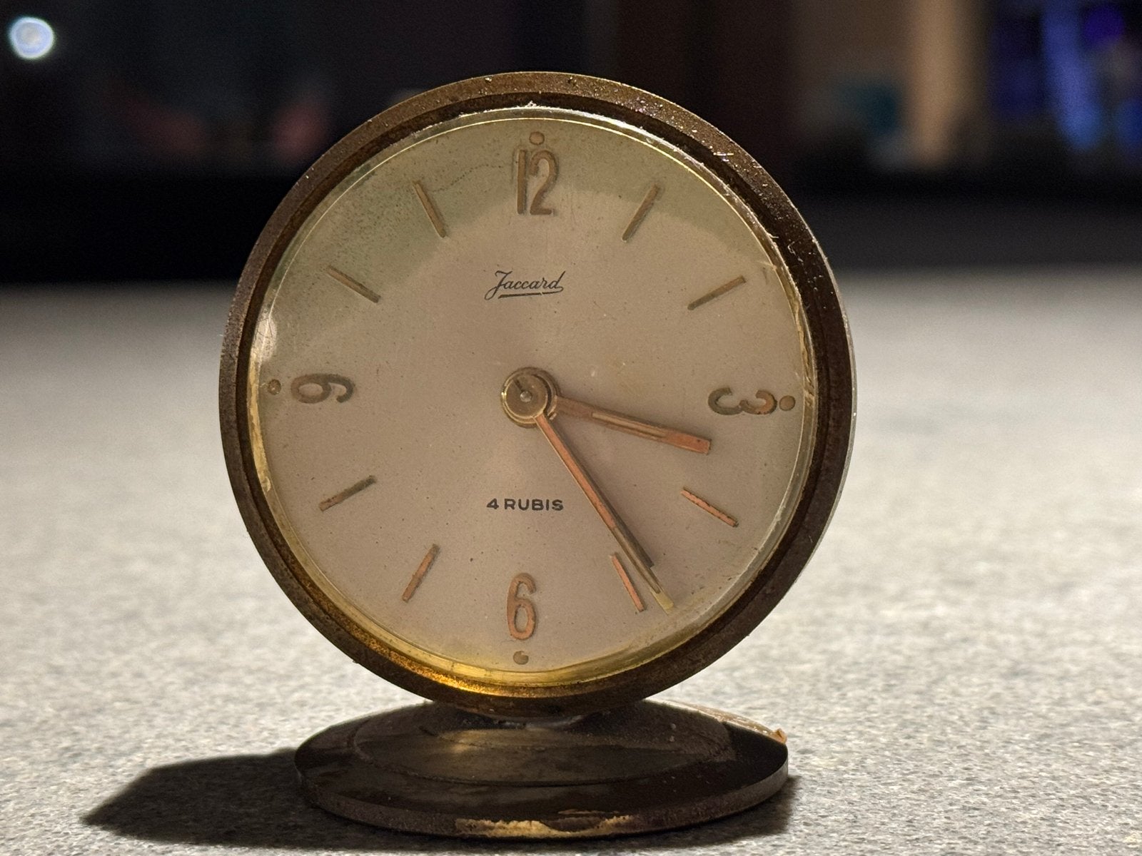 Vintage Jaccard 4 Rubis Tafelklokje, Ophalen of Verzenden